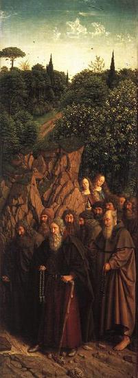 EYCK, Jan van The Ghent Altarpiece: The Holy Hermits